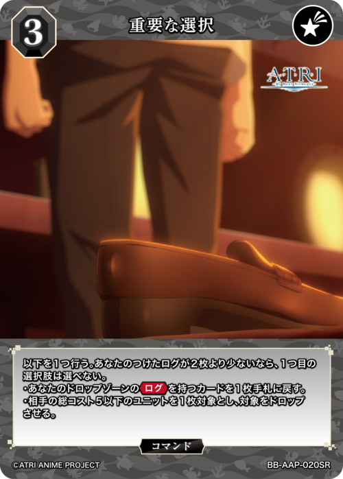【BDB】重要な選択【SR】BB-AAP-020SR